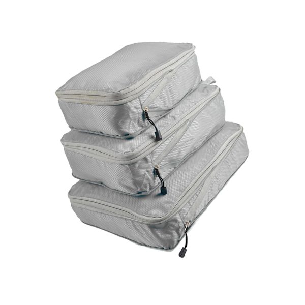 Kompressionsresväska Slitstarka Bagage Organizer Väskor Grey 3 pcs