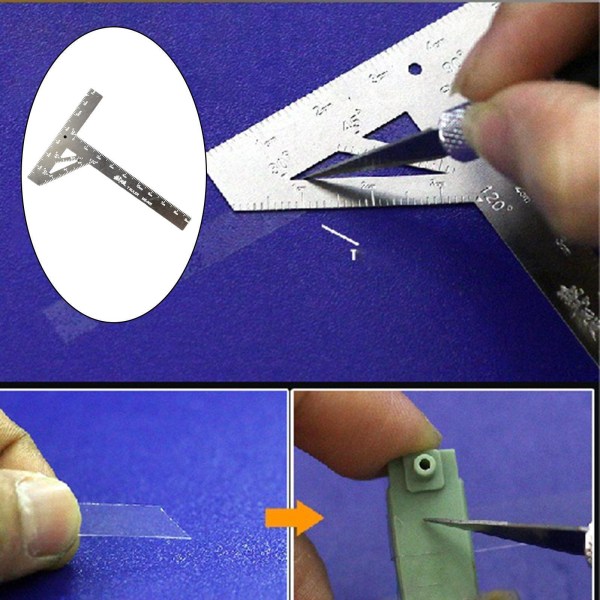 1/2 Hobby Model Transform T-formad linjal uppgradering med ritsad linje 1Set