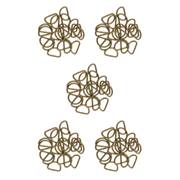 1/3/5 100 Pieces Alloy DIY D För Dee Ringar för Webbing 100x Bronze 20x10x2.5mm 5Set