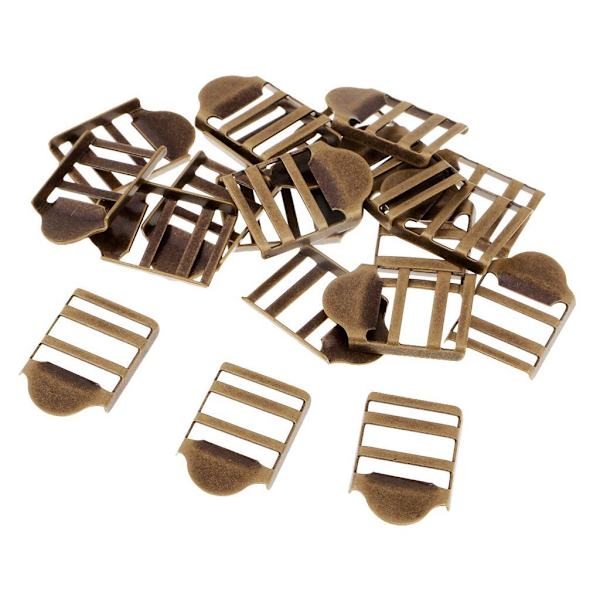 1/2/3 20st Metallväv Bälte Stege Spännen Bagagerem Bronze 2.4 x 1.6cm 1Set