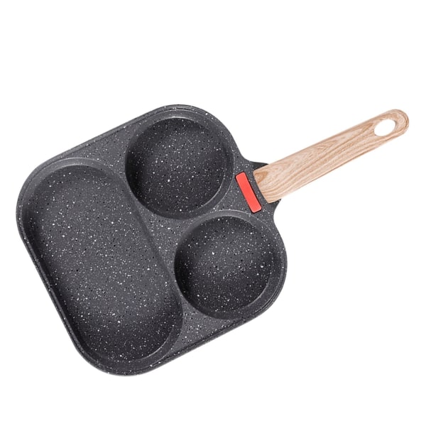 Frukost Stekpanna Äggkokare Pan Äggbiffgryta för stekning wood handle 19 x 32cm