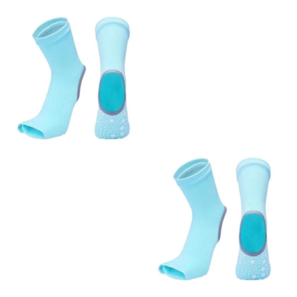 1/2/3/5 Yoga Socks Dam Tålös Non För Slip Gummi Grip Heel Green 24x13cm 2Set