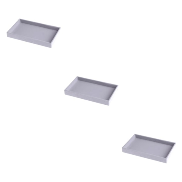 1/2/3/5 Stapelbar smyckesbricka Multipurpose Portable Velvet för Empty Tray Style A 3Set