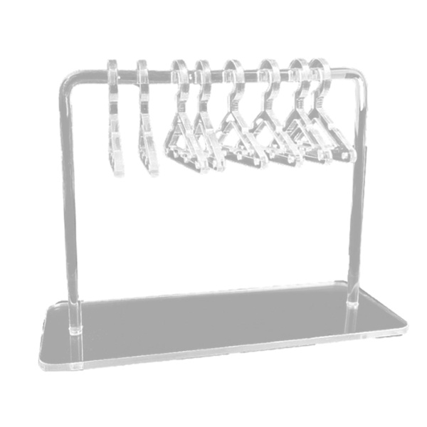 1/2/3 Söt Örhänge Display Stand Mini klädhängare Rack Dekor för Clear 15 x 6 x 11cm 1Set