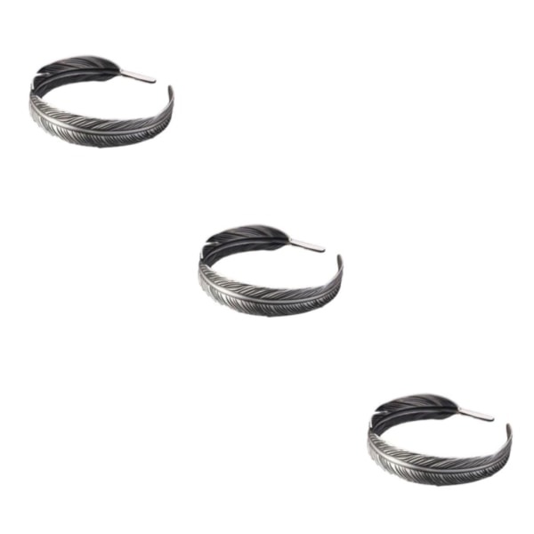 1/2/3/5 Alloy Funky Cuff Armband för män Present för alla tillfällen silver 3Set