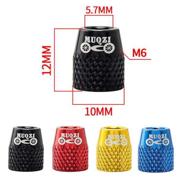 1/2/3/5 4x M6 Bike V Bromsbelägg Skruv Mountain Fasta bultar Red 12x10MM 1Set