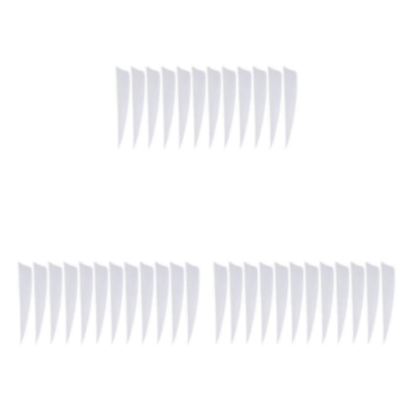 1/2/3/5 12 stycken För Bågskytte Fjädrar Fletchings Vanes White 4 Inch 3Set