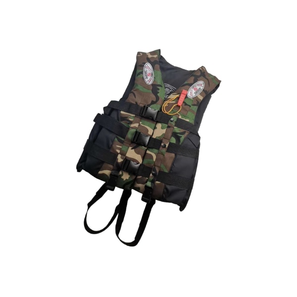 1/2/3 Vuxna Hjälpväst Kajak Ski Flytkraft Fiske Segel Vattensport Green Camouflage S 1 Pc