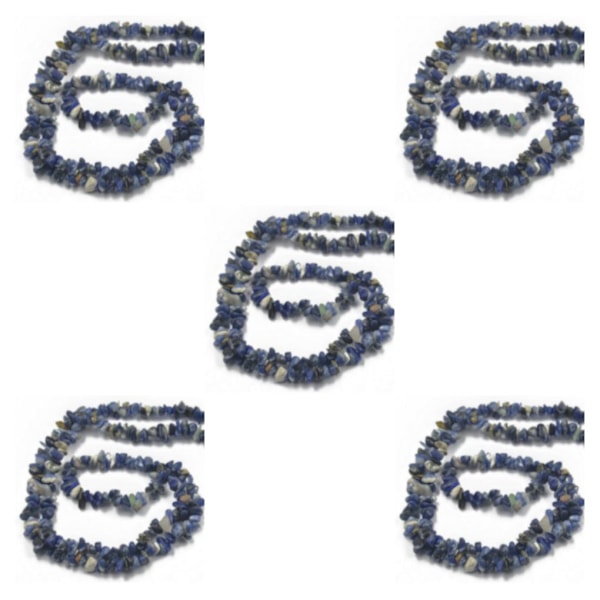 1/2/5 Natursten friformsspån Lösa ädelstenspärlor Strand Sodalite 5Set