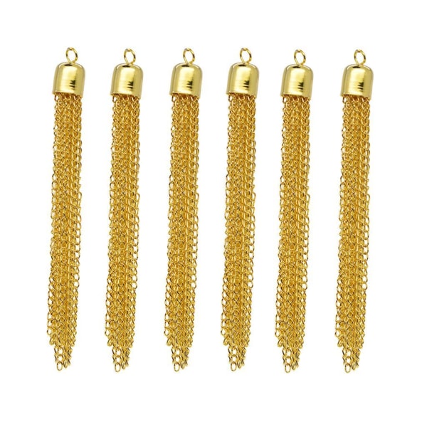 1/2/3/5 6 delar Handgjorda Boho Long Chain Tofshängen Gold 1Set