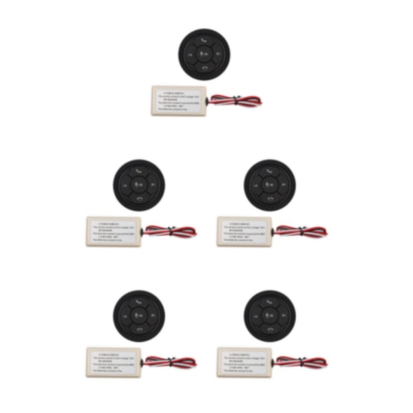 1/2/3/5 Universal Wireless Bluetooth Media Button 7 Key for För Black 46x12mm 5Set