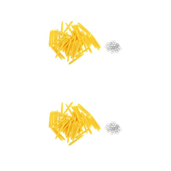 1/2/3/5 50x För Shafts 2BA Dart Tillbehör med skydd 45mm Yellow 2Set