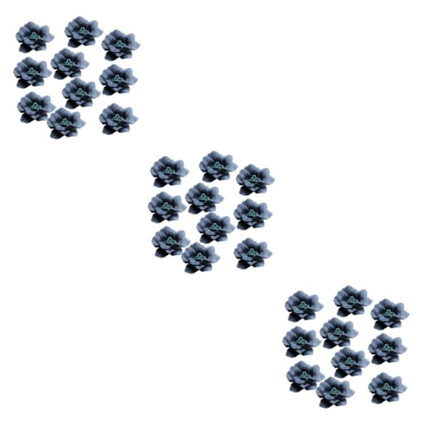 1/2/3/5 10 stycken Camellia Flower Heads för gör-det-själv-hårtillbehör Dark blue 4.5cm 3Set
