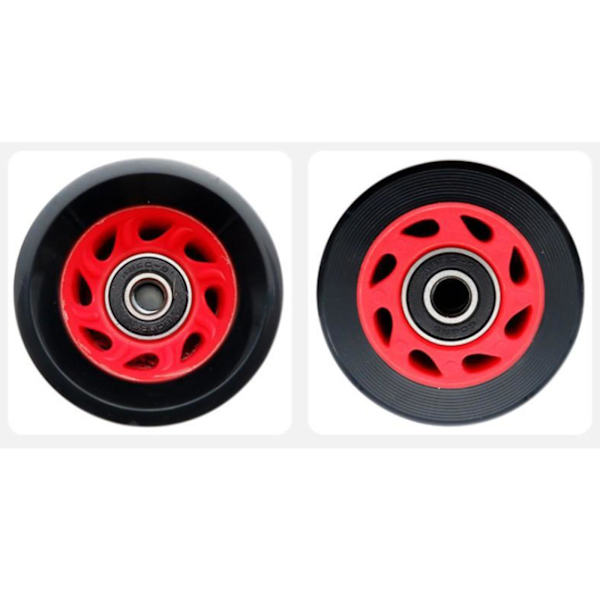 1/2/3 Inline Skate Wheel PU Slitstarka 58 mm 82A hjul Black+Red 58x58x32mm 1Set