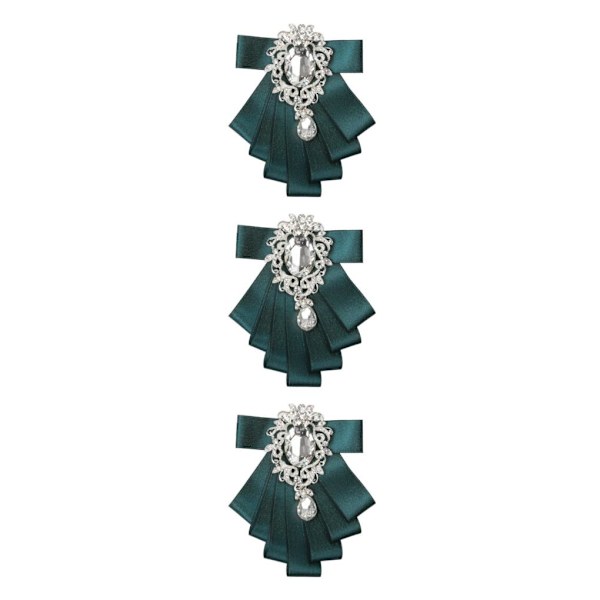 1/2/3/5 Brudgummen för män fluga Bröllopsfest Dansband Dark Green 12 X 8.5cm 3Set