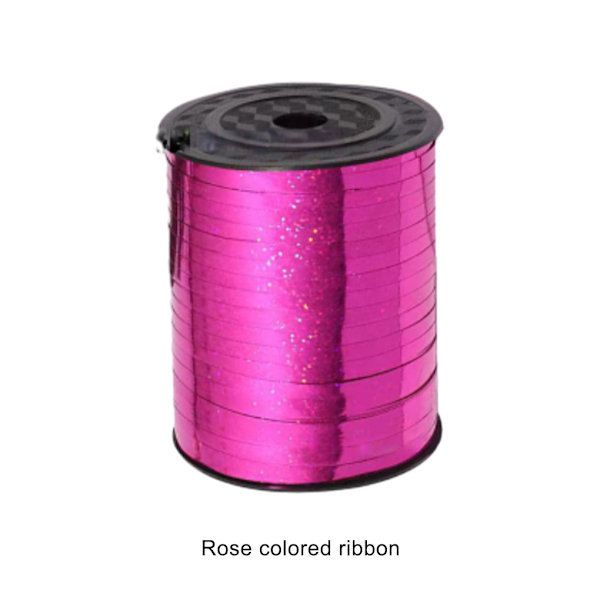 1/2/3/5 Golden Curled Ribbon Plast Robust och hållbar för rose red 1Set