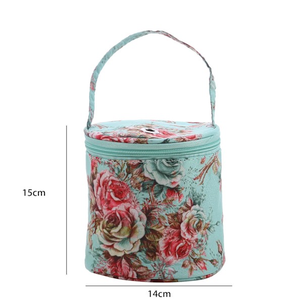 1/2 Resegarn Förvaringsväska Tote Small Holder Case Present för Flower 14 x 15cm 1Set