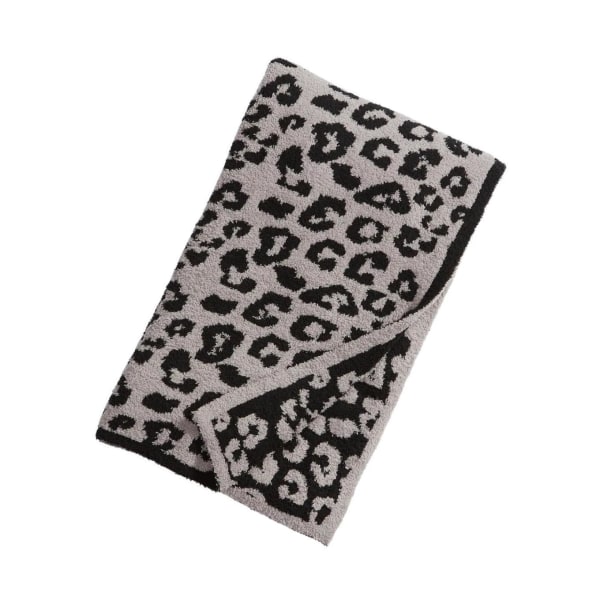 1/2/3 Throw Blanket Leopard Print Flanell Fleece Filtar Plysch gray 50x60in 1Set