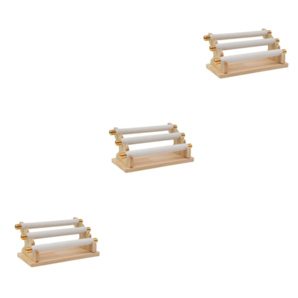 1/2/3 Fristående Ringar Display Hållare Showcase Hållare för hemmet White 20 x 10 x 9.5cm 3PCS