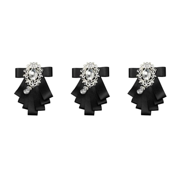 1/2/3/5 Brudgummen för män fluga Bröllopsfest Dansband Black 12 X 8.5cm 3Set