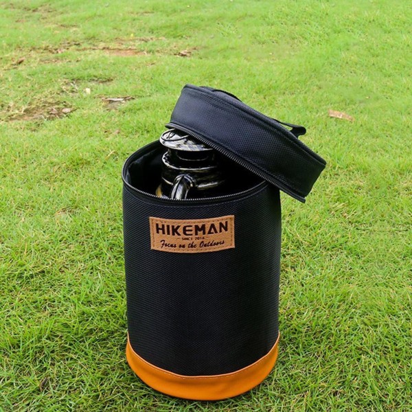1/2 tank förvaringsväska Multifunktionsbärbart case för utomhusbruk Black L 1Set