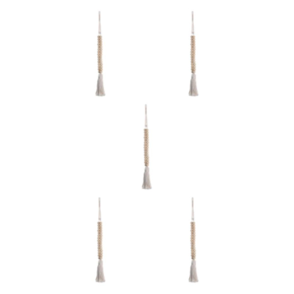 1/2/3/5 Naturträ Pärlgardin Tiebacks Heminredning Boho 5Set