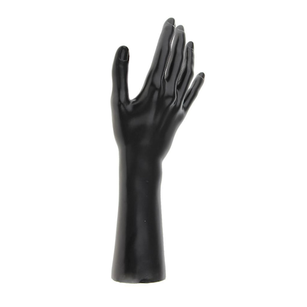 1/2 kvinnlig skyltdocka höger hand för smycken armband Ring handske Black 1Set