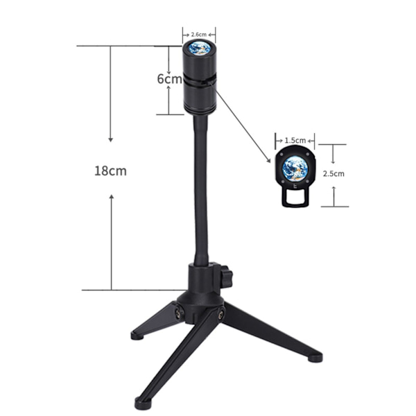 1/2/3 Earth Moon Night Lamp 360° roterbar USB för dekorälskare Moon and Earth 3W 1Set