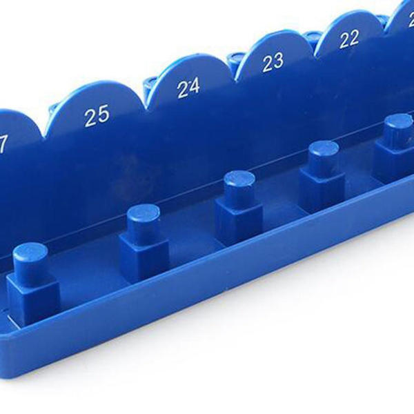 1/2 Socket Organizer Hållare Rack Sleeve Förvaringsfäste Verktygslåda Blue Metric L 1Set