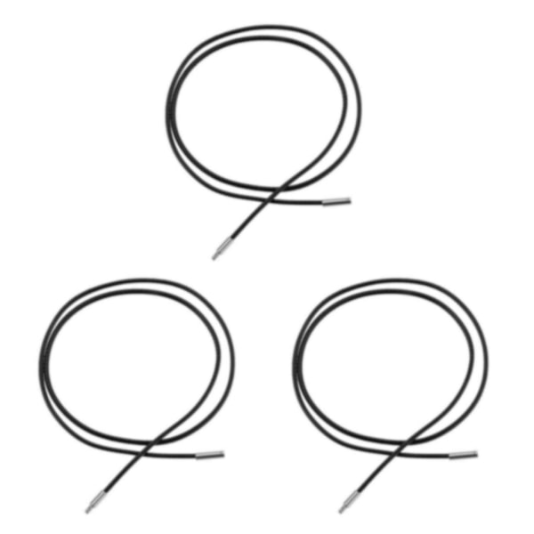 1/3 2mm Handgjorda Svarta Halsband Sladdar Vax Rep Strängar för 3Set