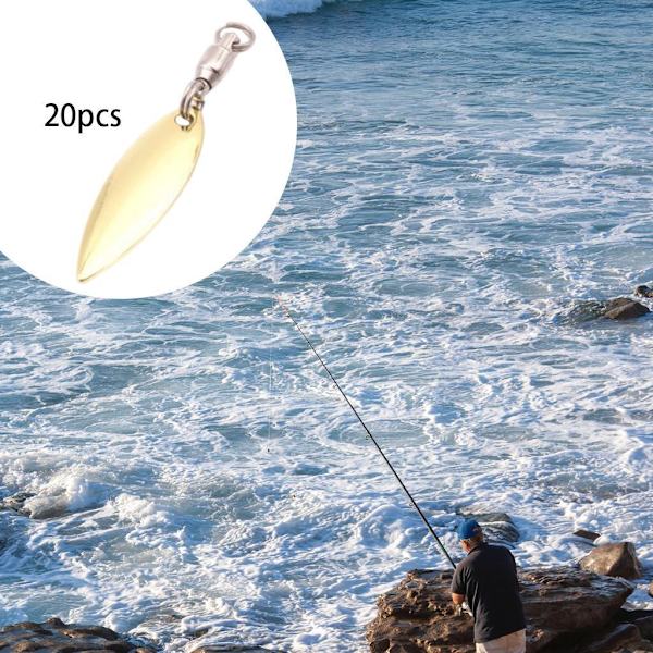 1/2/3/5 20 stycken Fiskedrag Verklighetstrogna fiskedrag Reflekterande Gold M 1Set