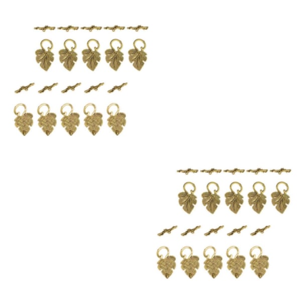 1/2/3 10 set Leaf OT Toggle Clasps Smycken Clasp Connectors Golden 2Set