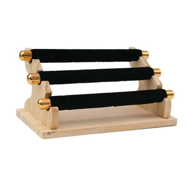 1/2/3 Fristående Ringar Display Hållare Showcase Hållare för hemmet Black 20 x 10 x 9.5cm 1 Pc