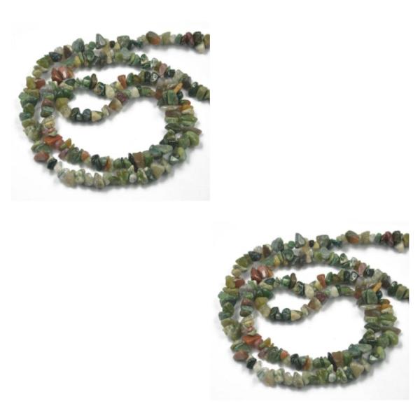 1/2/5 Natursten friformsspån Lösa ädelstenspärlor Strand Indain Agate 2Set