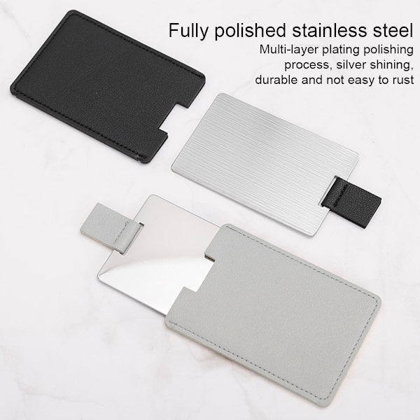 Sminkspegel Sminkspegel - Bärbar och genomskinlig Slitstark Tunn gray  pull-out style