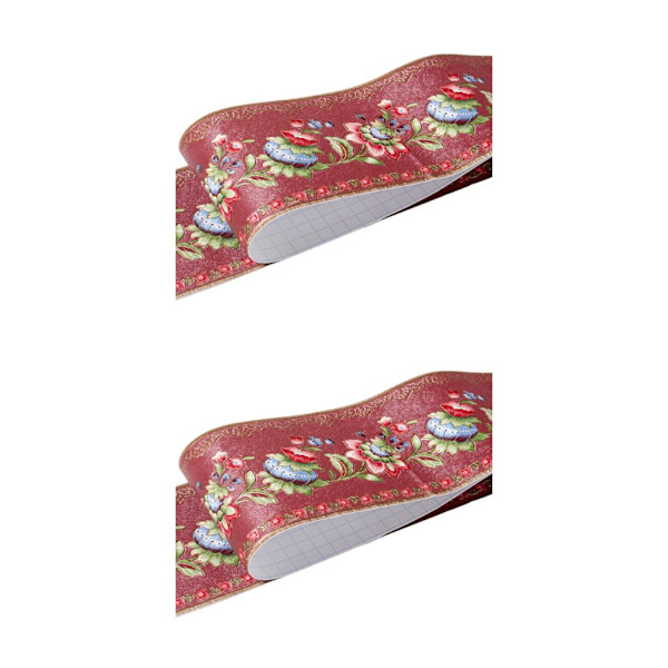 1/2/3/5 Retro Fashion PVC vattentät midjelinje för robust vägg red  lantern flower 2Set