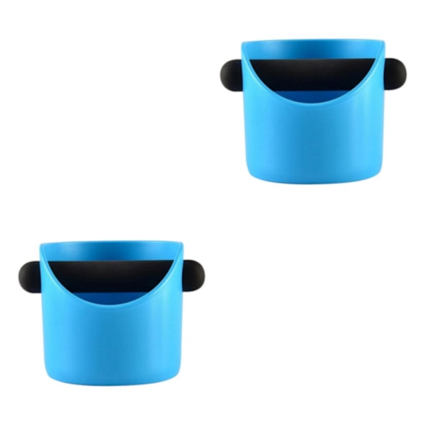 1/2 Coffee Knock Box Bin För Espresso Grinds Tamper Waste Tamp Blue straight mouth 2Set