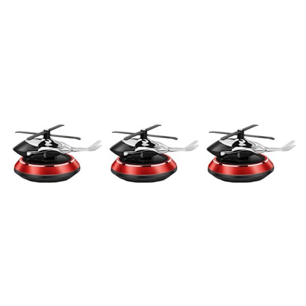 1/2/3 Solar Powered Car Air Freshener För Creative Small Car Red 10.4x8cm 3Set