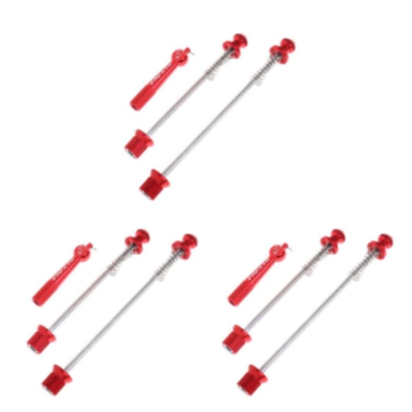 1/3/5 Fram Bak Quick Release Axle För Cykelspett för väg Red 3Set
