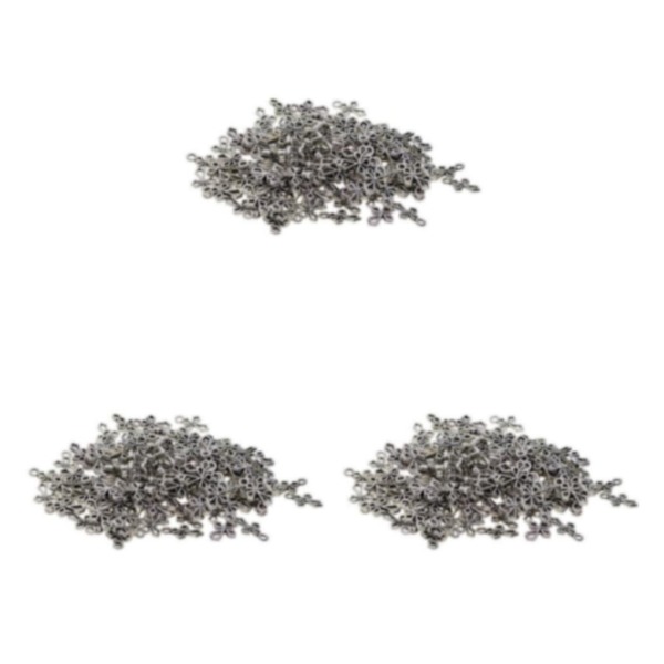 1/2/3 100 Stycken Tibetansk Silver Filigran Hollow Cross För 3Set