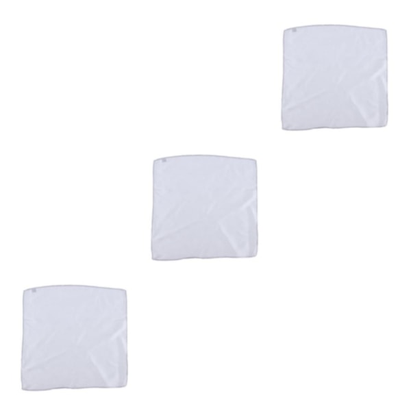 1/2/3 Herr Silk Pocket Square Plain Solid Näsduk Silver Gray 3Set