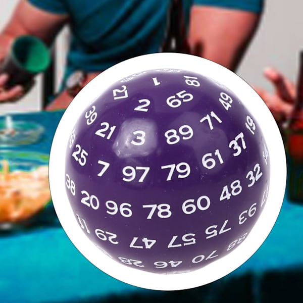 1/3/5 Akryltärningar Spelunderhållning Familjepolyedriska tärningar Purple 48mm 1Set