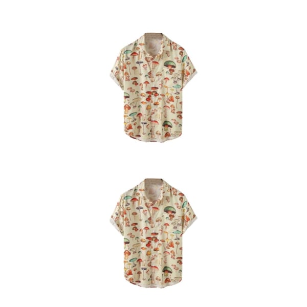 1/2/3 Fahionable och eleganta män Hawaiian hirt För sommarstranden M 2Set