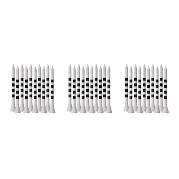 1/2/3/5 100st Bamboo För Golf Tees Stripe Mark Scale High 70mm White 3Set
