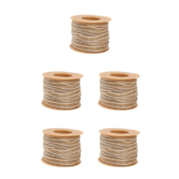 1/2/3/5 Naturlig jute Burlap Ribbon Home Craft Present Souvenir 5mm 5Set