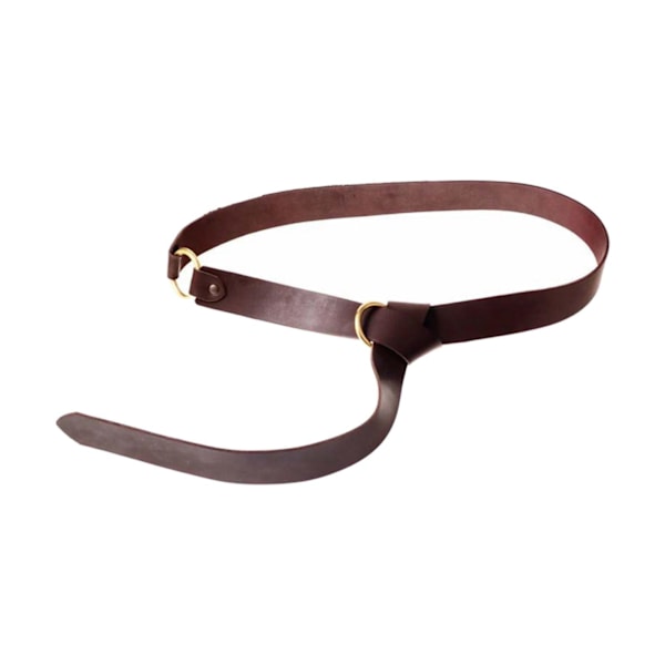 1/2/5 Premium PU Läder Ring Bälte Kostymtillbehör 160cm Deep Brown 160 x 3.5cm 1Set