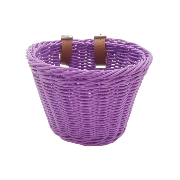 Wicker Kids Bike Basket Portable För Cykel Front Wicker för violet