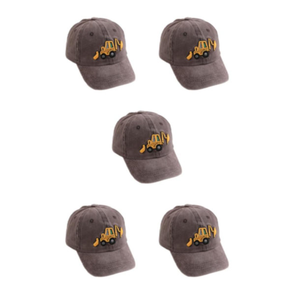 1/2/3/5 Solskydd cap för utomhusaktiviteter barn coffee 5Set