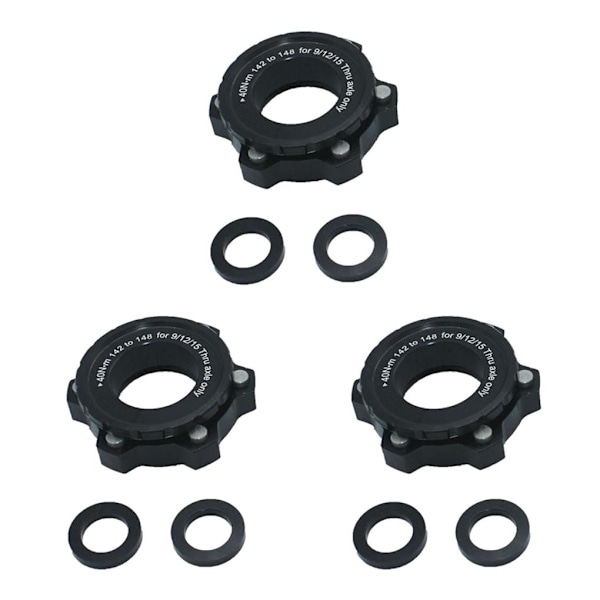 1/3 cykel mittlås till 6-bultar rotorbromsskiva navadapter Rear 142 to 148 3PCS