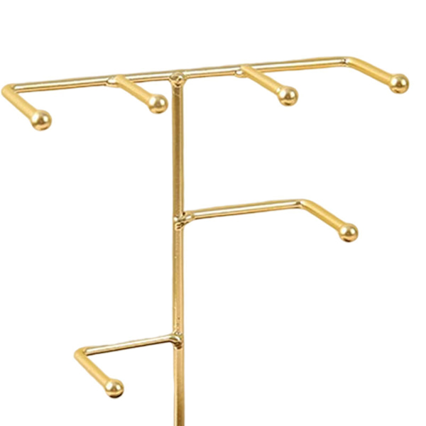 1/2/3/5 Smycken Organizer Stand Fack Display Rack för ringar Gold PU Leather Pad 20 x 10 x 21cm 1Set